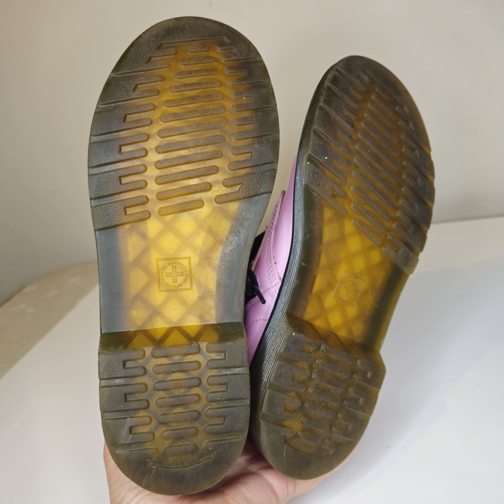 Dr. Martens Light Pink Combat Boots Size 5 - Picture 4 of 10